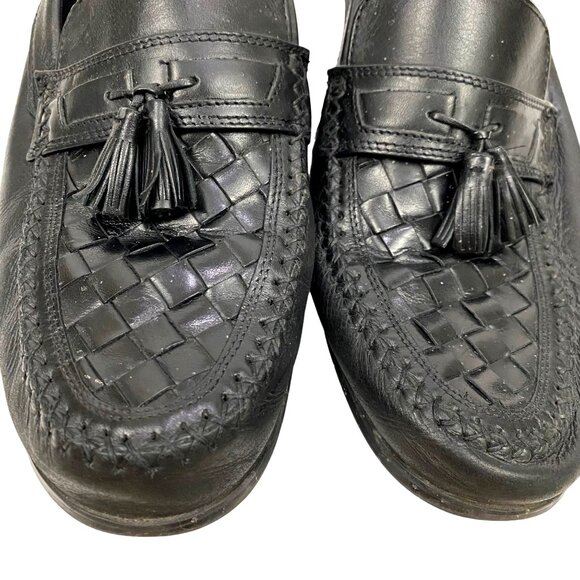 G.H. Bass & Co Hogan Black Leather Tassel Loafer Dress Shoes Business Mens 10.5M main image 6